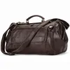 Duffel Bags Business Men Men Real Cow Leather Travel Carry On bagagem Bolsa de viagem unissex Casual Tote grande bolsa de fim de semana