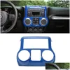 Inne akcesoria wewnętrzne ABS Car Central Dashboard er Trim dla Jeep Wrangler JK 2011- Fabryczne akcesoria wewnętrzne Drop Deliv Dhorz