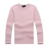 Gratis frakt 2023 Ny högkvalitativ mil Wile Polo Brand Men's Twist tröja Knit Bomulltröja Jumper Pullover Tröja Small Horse Game