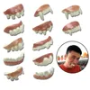 Adereços de truque do dia da mentira Brinquedo engraçado Dentaduras Buck Teeth Halloween Dress Up Descompress Toy Dentaduras