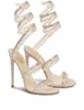 Sandales R Caovilla robe de mariée sandale femmes talons hauts chaussures Romantique ladys CHANDELIER nude Stiletto bijoux sandalies cheville stra6054303