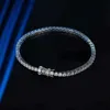 Chain Pansysen Luxury 925 Sterling Silver 2,5 mm D Färg VVS1 Real Moissanite Tennis Armband för kvinnor Julklapp Drop Shippingl231115