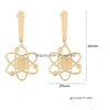 Pendientes colgantes de araña Átomo Colgante Gota La teoría del Big Bang Física Química Acero inoxidable Pendiente de color oro negro Dhgarden Dh9Xl