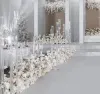 5 Arm akrylkandelabra bröllop bord mittpieces dekoration clear evenemang ljusstakar ljus akrylljushållare zz