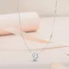 Pendentifs 0.5 CT Moissanite pendentif pour femmes simulé diamant collier bijoux fille saint valentin cadeau S925 en argent Sterling colliers
