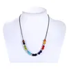 Hänge halsband 7 chakra halsband pärlor helande natursten yoga balansering för kvinnor män smycken gåvor