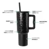 SIM 40oz en acier inoxydable Tubler revêtement Capacité de paille Camping Big Logo Handle Tub Tub Bottle extérieur Pouiner avec tasse en acier Couvercle Secon Terb