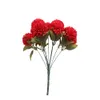 Bouquet de simulation de boule brodée de 8 cm, arrangement floral de table, décoration, accessoires de tir, tenant des fleurs, boule africaine, chrysanthème, vase de fleurs