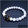 Bärade volyft 2023 Ny Natural Stone Pärled Tiger Eye Lava Lapis Charm Armband för män Gemstone Chakras Beads Jewelry VBR111 Drop de DHZ6D