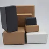 Коробки для ювелирных изделий 100 шт. 20 размеров черный/белый/крафт-бумага картонная коробка DIY упаковка для мыла ручной работы коробка для хранения ювелирных изделий картонная коробка маленькая подарочная коробка 231115