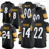 Russell Wilson Justin Fields Custom Jersey T.J. Watt Fitzpatrick George Pickens Najee Harris Joey Porter Jr. Jaylen Warren Hines Ward Football Jerseys