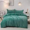 Ensembles de literie Couleur unie cristal velours housse de couette hiver épaississement chaleur simple étudiant Double peluche housse de couette literie Textiles de maison 231115