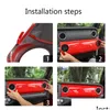 Altri accessori interni Pannello di controllo del cruscotto dell'auto Cambio Er Motive Adesivi interni per Jeep Wrangler Jl Sahara Drop Deliver Dhc8Y