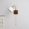 Lampy ścienne w stylu nordyckim sconce elastyczna lampa ceramika z przełącznikiem do salonu łóżko łóżka vintage lekkie urządzenie do wystroju domu