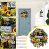 Dekoracyjne kwiaty drzwi przednie dekoracje drzwi świąteczne pszczoły Słonecznik Słoneczny Sztuczne wiszące zawieszki Ozdoby dla
