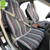 New Universal High Back Bucket Car Seat Covers Full Set with Seat-Belt Pad Steering Wheel Cover Protector for Car SUV Truck