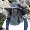 Bérets Capuchis solaire pour hommes Protection UV Baseball Masque solaire Châle Sett