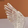 Dekorativa föremål Figurer Creative Harts Figure Staty Angel Golden Wings Golden Bird Simulation Sculpture Handikraft Hemdekoration Tillbehör 231115