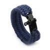 Utomhusöverlevnad manschettarmband handgjorda färgglada paracord sportsmycken