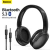 Mobiltelefonörlurar Baseus D02 Pro Wireless hörlurar Bluetooth Earphone 5.3 Foldbar headset Sport hörlurar Gaming Telefon Fone Bluetooth Earbuds 230414