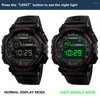 Relojes de pulsera Reloj LED digital para hombre de lujo Fecha Deporte Hombres al aire libre Electrónico Luminoso Dial grande