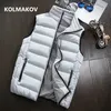 Męskie Parkas 2024 Kurtka bez rękawów Zimowa biała kaczka kamizelka męska Slim Fit Mens Windproof ciepła kamizelka rozmiar S-4xl 5xl 231115