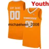 Maillot de basket-ball universitaire des volontaires du Tennessee Mich28, 24 Lucas Campbell, 3 Drew Pember, 32 D.J. Burns 33 Zach Kent 34 Brock Jancek cousu sur mesure