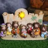 Decorative Objects Figurines Christmas Manger Decoration Set Cartoon Jesus Holy Figure Resin Figurines for Home Bedroom Living Room Decoration 231114