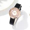 Женские часы Часы высокого качества Роскошные дизайнерские деловые кварцевые водонепроницаемые кожаные часы на батарейке 32 мм