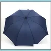 Umbrellas Windproof Pongee Straight Long Handled Golf Flymatic Sunny Rainy 8K Umbrella Rain Gear Solid Colors Prefect Favors Drop De Dhiya