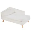 canis canetas Cama elevada para animais de estimação Cama nórdica para animais de estimação com almofada aconchegante Sofá-cama para animais de estimação à prova d'água com pernas de madeira resistentes para cães pequenos gatinhos 231114