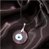 Anhänger Halsketten Evil Eye Halsketten Türkisch Blau Glas Anhänger Leder Seil Kette Für Frauen Männer Geschenk Glück Ojo Turco Schutz Choke Dht5V