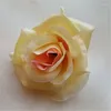 Decoratieve bloemen Hoge kwaliteit (10 stks/partij) 8 cm Zijden Roos Bloemhoofd Kunstmatige Handgemaakte DIY Bruiloft Woondecoratie Scrapbooking