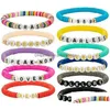 Kościa 11pcs Taylor Swiftie Przyjaźń bransoletki ustawiają surfer heishi koraliki nieustraszone literę Urok Stackable Soft Clay Boho WRISTB DHDTW