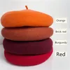 Bérets Artiste Français Chapeau Hiver Épais Chaud Laine Casquettes Rondes Multi Couleurs Chapeaux Pumpink Cap