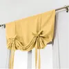 Curtain 1PC Roman Beige Tie Up Curtains For Kids Room Small Windows Thermal Insulated Window Shades In Long