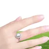 Choucong nya lyxsmycken Pure 100 925 Sterling Silver Oval Cut White Topaz Cz Diamond Gemstones Women Wedding Band RI2598559