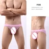 Slips hommes résille slips Shorts sous-vêtements évider respirant tronc Transparent Masculina Gay Bikini Sexy hommes