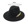 ベレー帽Fedora Cap Beautiful Royal Prom Banquet Jazz Hat Round Felt British Style Headwear