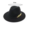 Baretten Fedora Cap Mooie Royal Prom Banquet Jazz Hat Ronde Vilt Britse stijl hoofddeksels