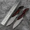 DAMASCUS KNIVER Taktisk jaktfold Knife VG10 Fixat blad utomhus camping överlevnad EDC Pocket Självförsvarverktyg