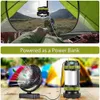 Lanterna de acampamento LED Lanterna de acampamento Lanterna recarregável 3000mAh Power Bank Lanterna de acampamento à prova d'água para caminhadas em casa de emergência ao ar livre Q231116