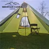 Tendas e abrigos Ultralight Camping Pyramid Tent Rainproof Bushcraft Tent Hight 1.6M / 2.2M Outdoor Backpacking Shelter para Birdwatching Cooking Q231117