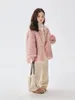 Vestes fille manteaux 2024 hiver coréen mode Style vêtements d'extérieur bébé solide lourd Duffle Coa fourrure manteau enfants vêtements à manches longues haut