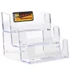 Supports de stockage supports 1 pièces en plastique Transparent bureau porte-carte de visite multicouche bureau étagère boîte 231114
