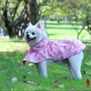 Chien vêtements imperméable cape réfléchissant dessin animé imperméables pour chiens imperméable chiot vêtements petite combinaison accessoires