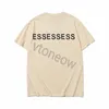 2023 Ess Summer Men's Designer T-Shirt Casual Men's Women's Lose, dopasowana koszulka tylna litera obawę drukowania krótkiego rękawu luksusowy ess T-shirt ofgods s-2xl