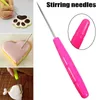 Baking Moulds Stirring Needle Fondant Cake Cookies Decorating Carving Embosser Marking Patterns Kitchen Gadgets And Accessories Hand-drilled