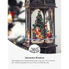 Juldekorationer Tree Nutcracker Rotate Scene med timer virvlande sjungande vatten Glittering Lantern USBBATTERY 231115