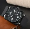 U1 Top AAA Man Watch BR Automatic Mechanical movement date 03-92 Bell Luxury Multifunction Rubber Strap Waterproof Sapphire Swiss Watches Ross Square Wristwatches